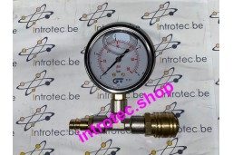 Inflation valve, pressure gauge and 7.2 M/F connections
