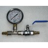 Inflation valve, pressure gauge and 7.2 M/M connections